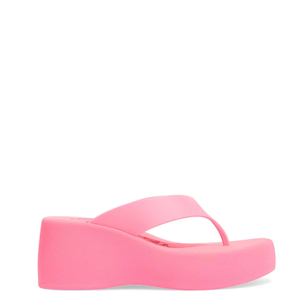 Sandália Plataforma De Dedo Borracha Rosa Chic Jelly - vista 1 de 3