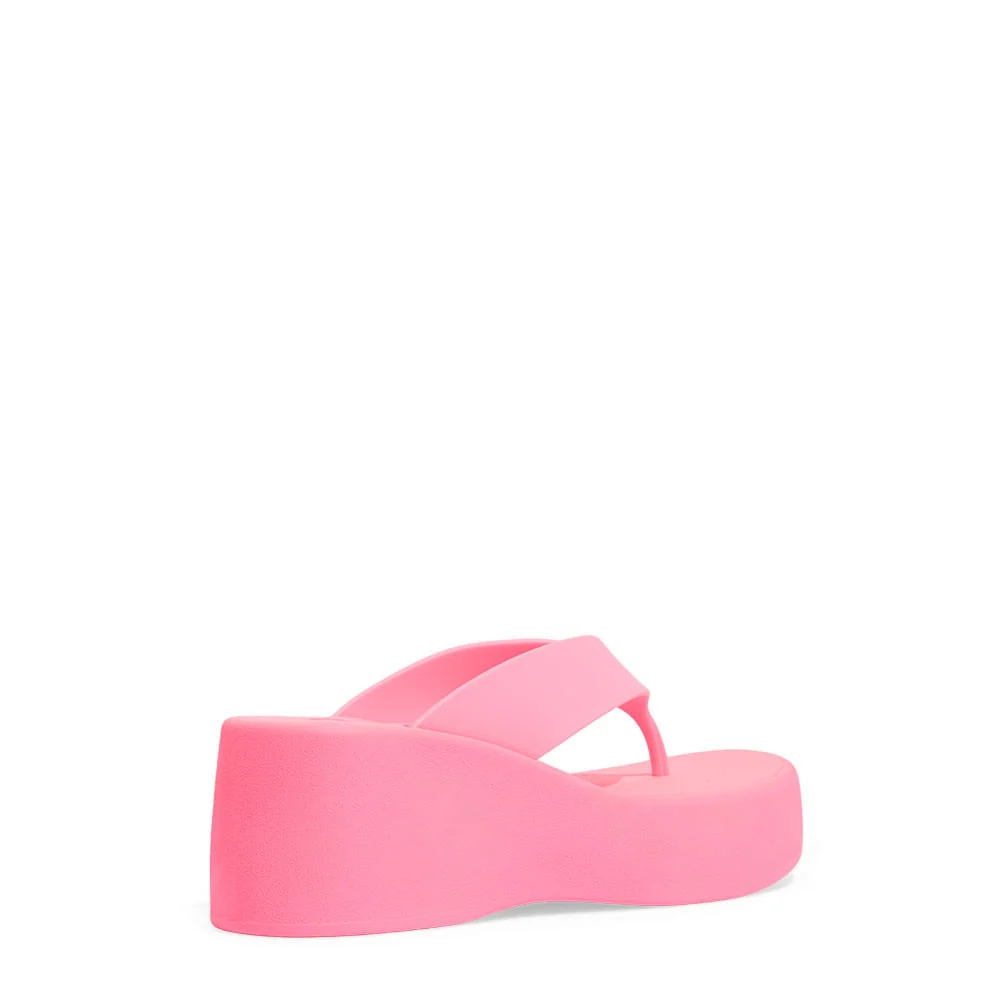 Sandália Plataforma De Dedo Borracha Rosa Chic Jelly - vista 3 de 3