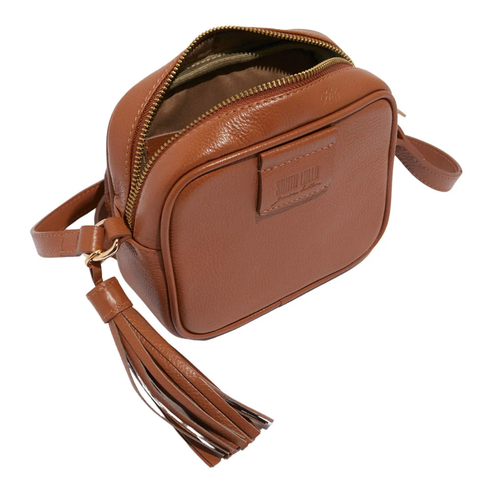 Bolsa Camera Bag Marrom Safari Couro Floater - vista 3 de 3