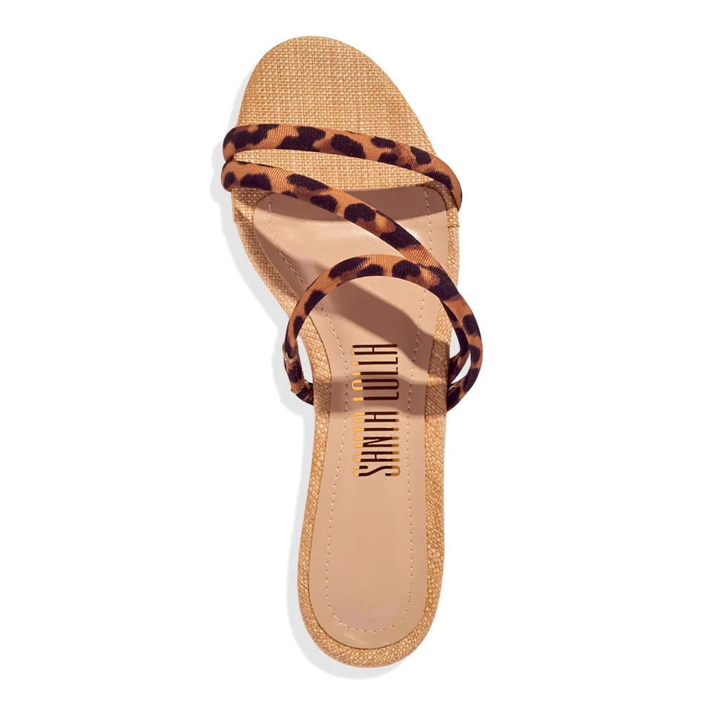 Rasteira Animal Print Estampa Leopardo - vista 3 de 4