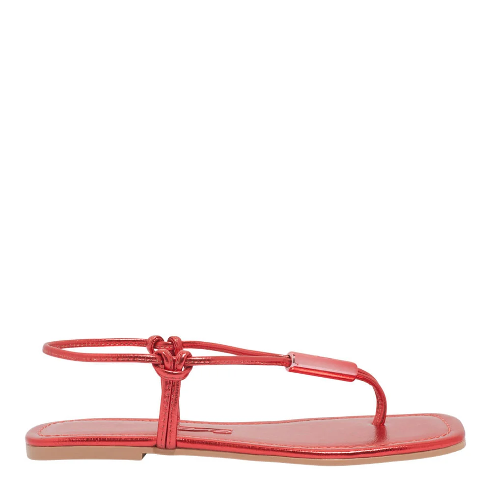 Rasteira Napa Floater Metalizada Vermelho - vista 1 de 4