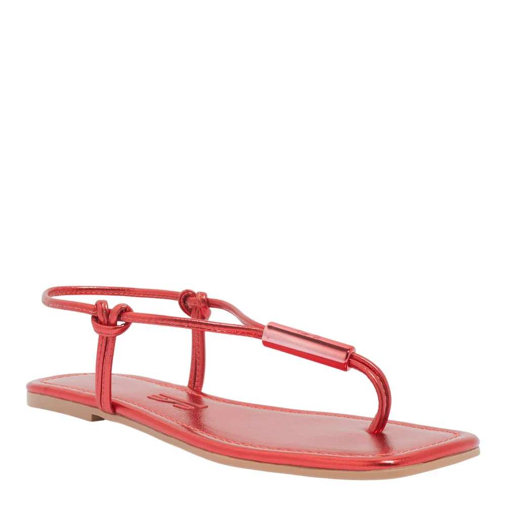 Rasteira Napa Floater Metalizada Vermelho - vista 2 de 4