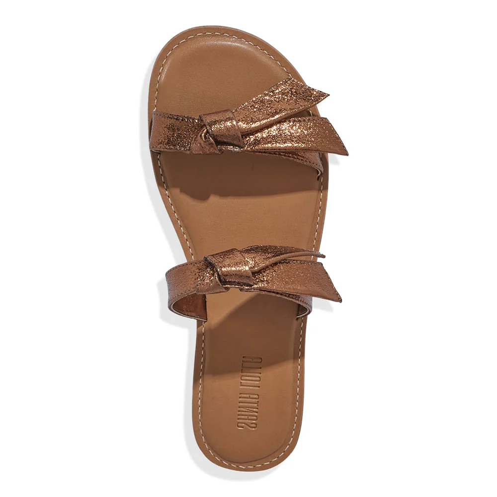 Rasteira Metalizada Galaxy Bronze - vista 3 de 4