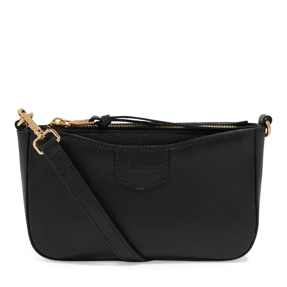 Bolsa Clutch Preta Couro Floater Transversal - vista 1 de 3