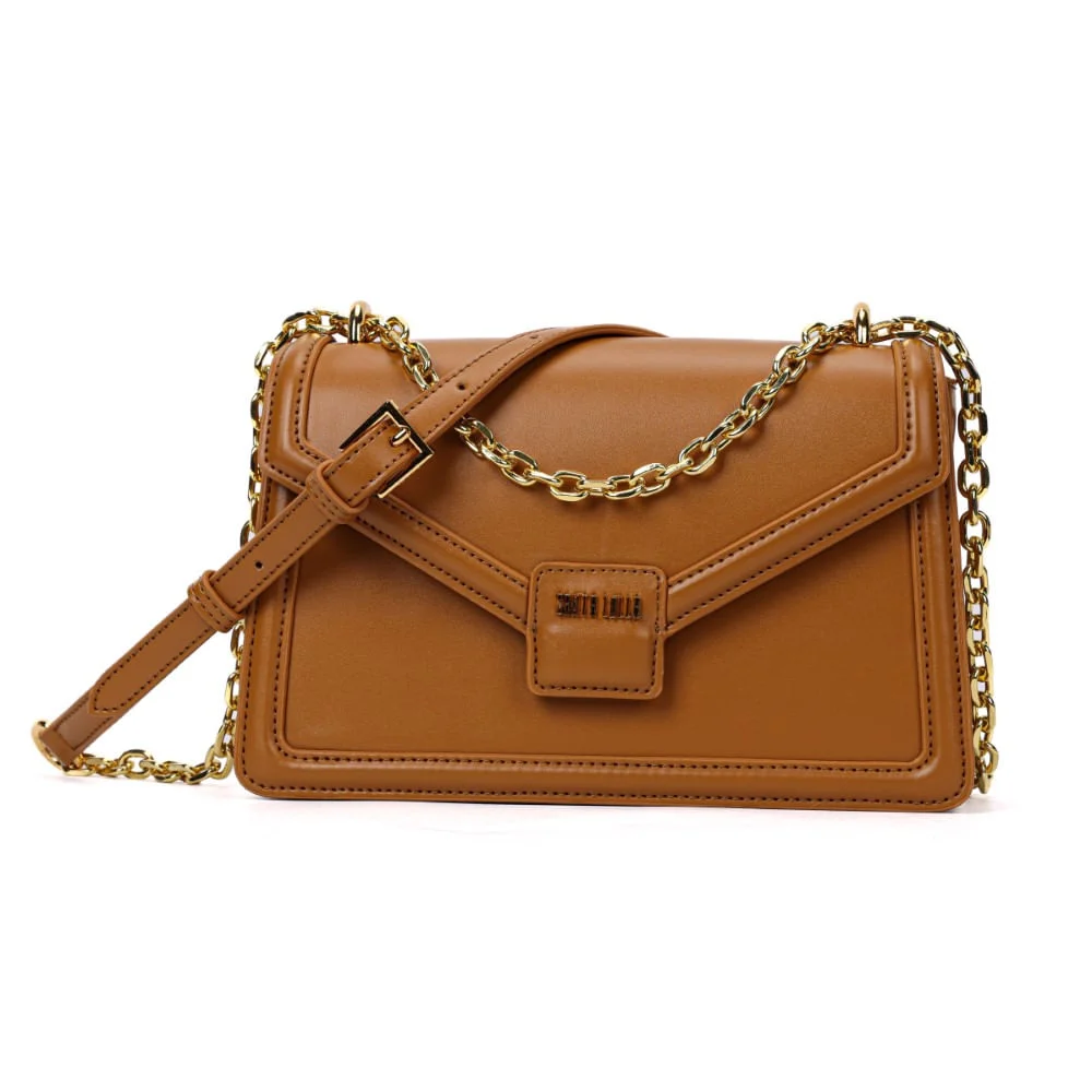 Bolsa Envelope Caramelo Soft Alça Corrente Transversal - vista 1 de 7