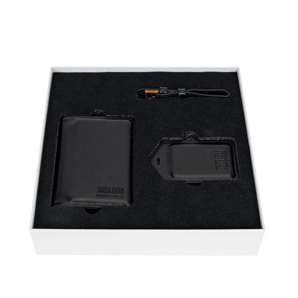 Kit Porta Passaporte E Tag De Mala Preto Soft - vista 1 de 7