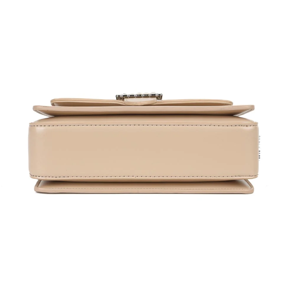 Bolsa Pequena Soft Bege Fivela Brilho - vista 6 de 7