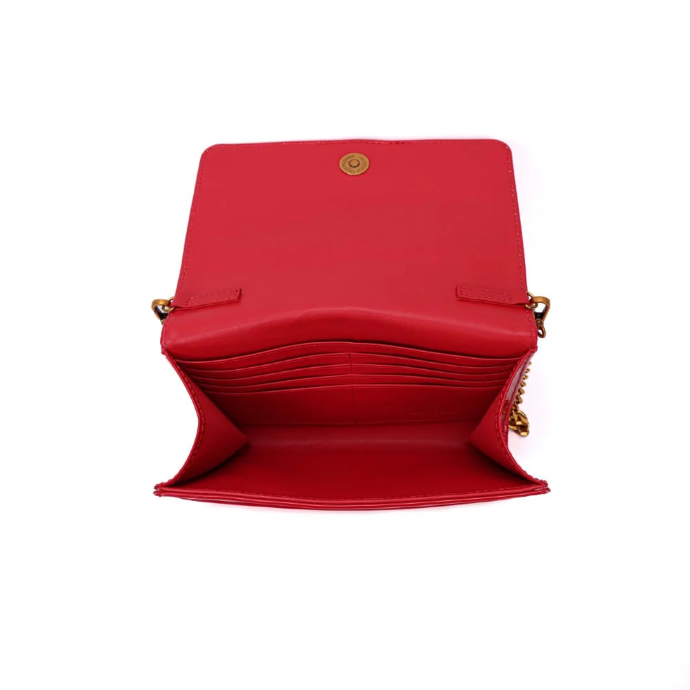 Bolsa Carteira Verniz Vermelho Blood Alça Transversal - vista 8 de 8