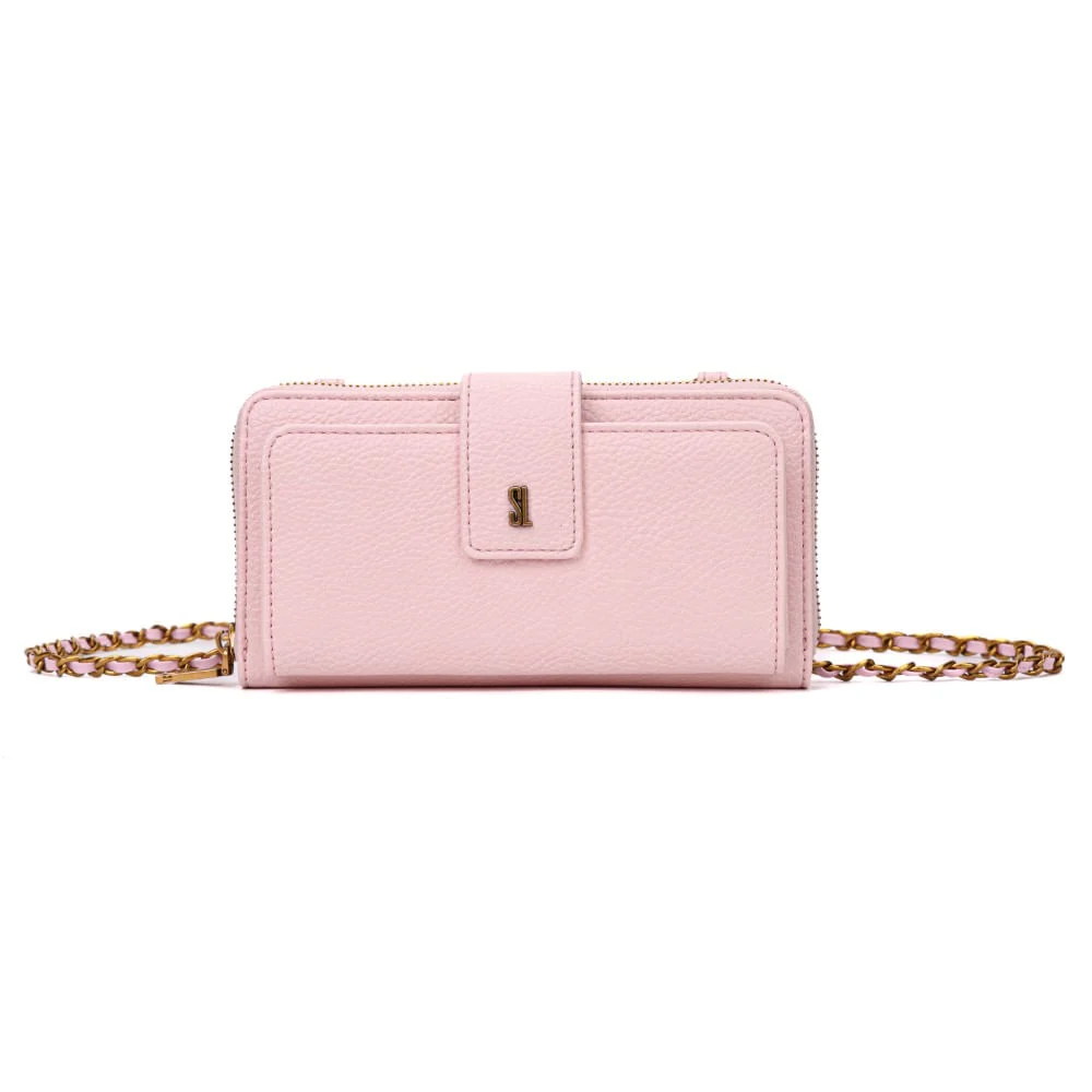 Bolsa Carteira Floater Rosa Alça Corrente Transversal - vista 1 de 7