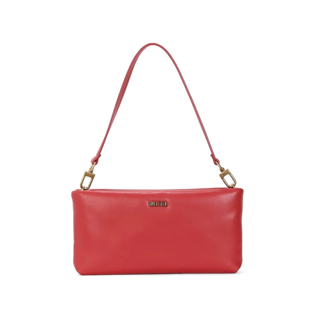 Bolsa Clutch Soft Vermelha Alça De Ombro - vista 1 de 3