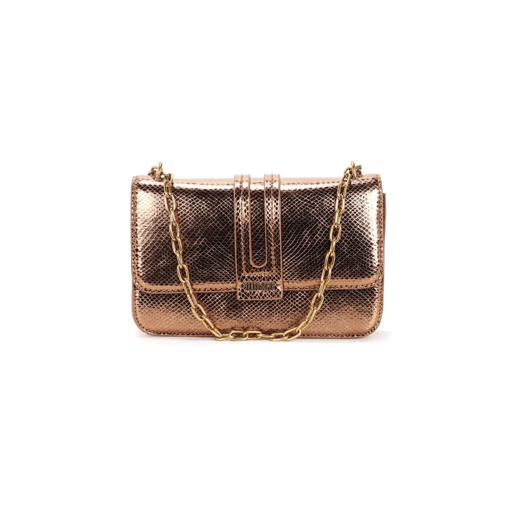 Bolsa Metalizada Bronze Alça De Ombro - vista 1 de 3