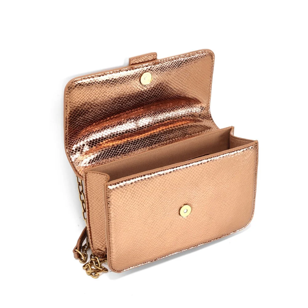 Bolsa Metalizada Bronze Alça De Ombro - vista 3 de 3