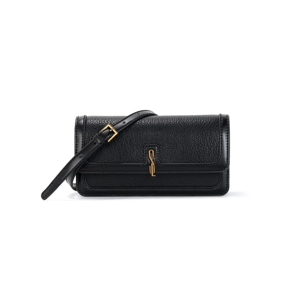 Bolsa Pequena Floater Texturizado Preto Transversal - vista 1 de 3