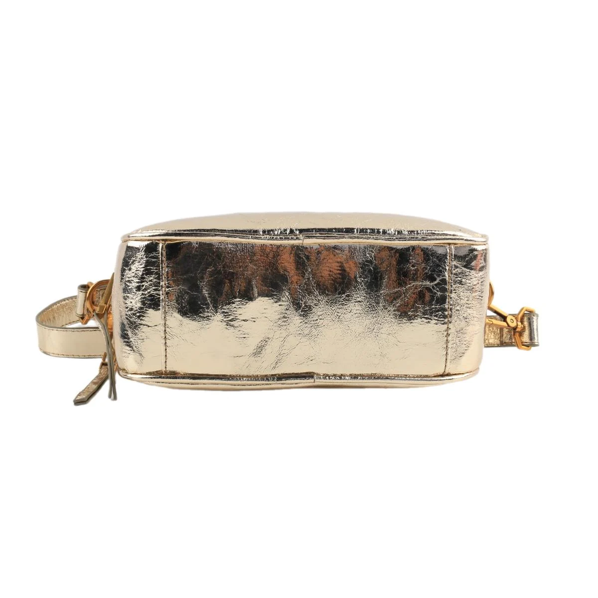 Bolsa Câmera Bag Dourada Metalizada Crinkle - vista 5 de 6