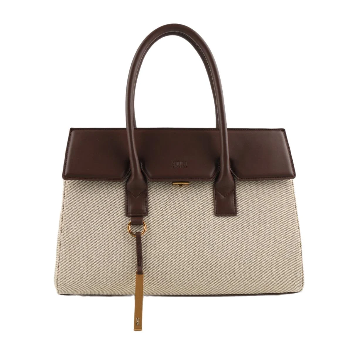 Bolsa Tote Palha Tramado Marrom Cocoa - vista 1 de 5