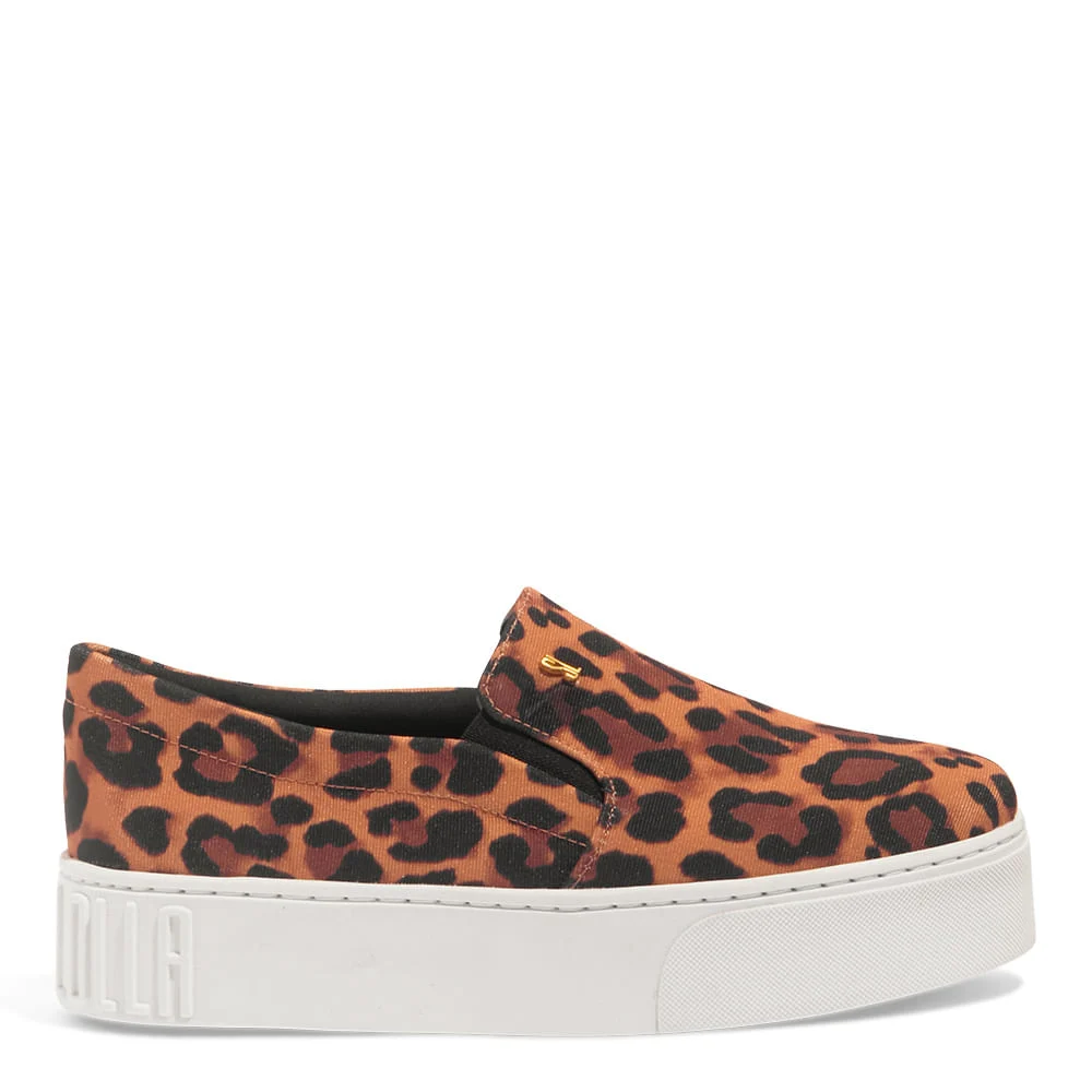 Tenis Slip On Animal Print Fabric Leopardo - vista 1 de 4