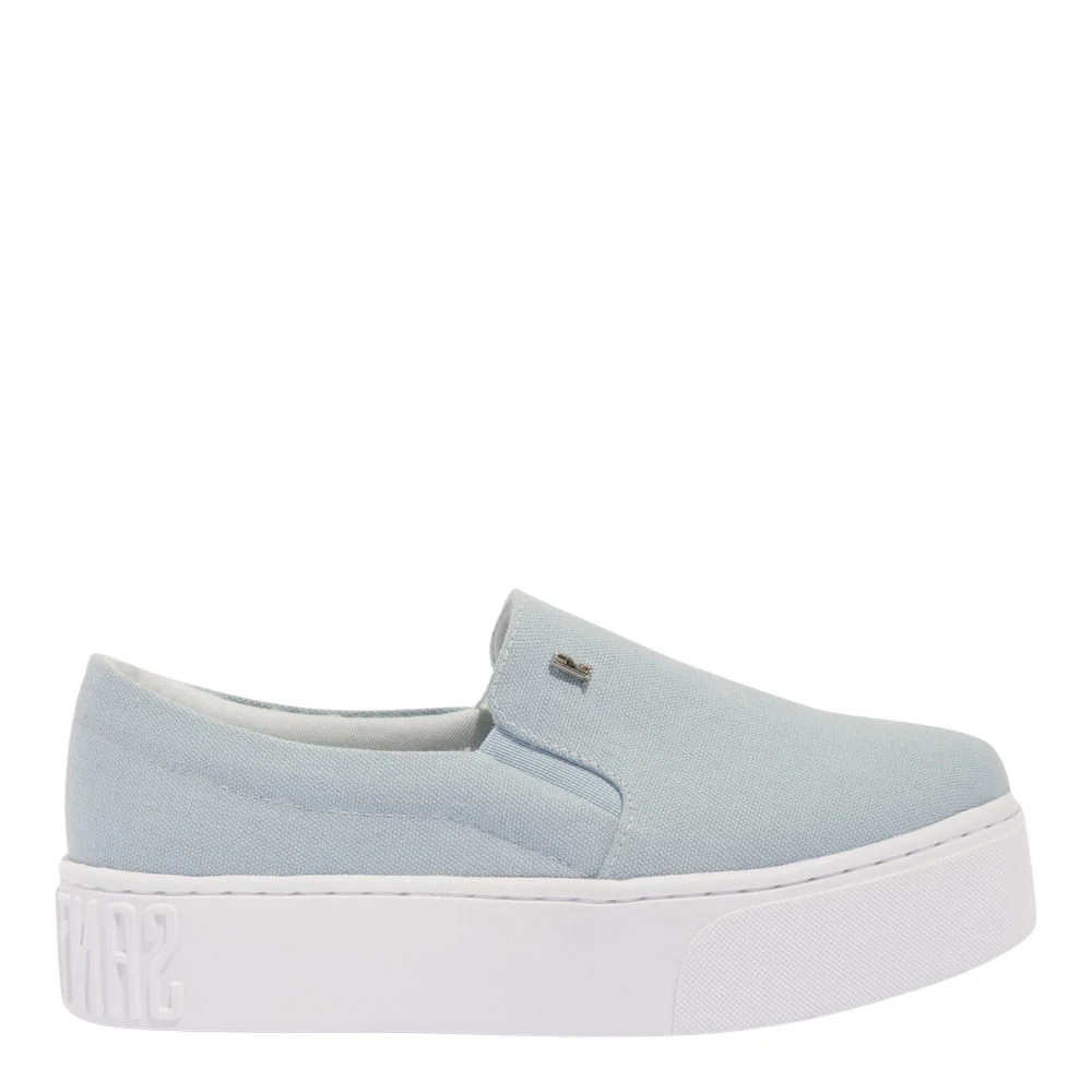 Tênis Slip On Flatform Lona Deserto Azul - vista 1 de 5