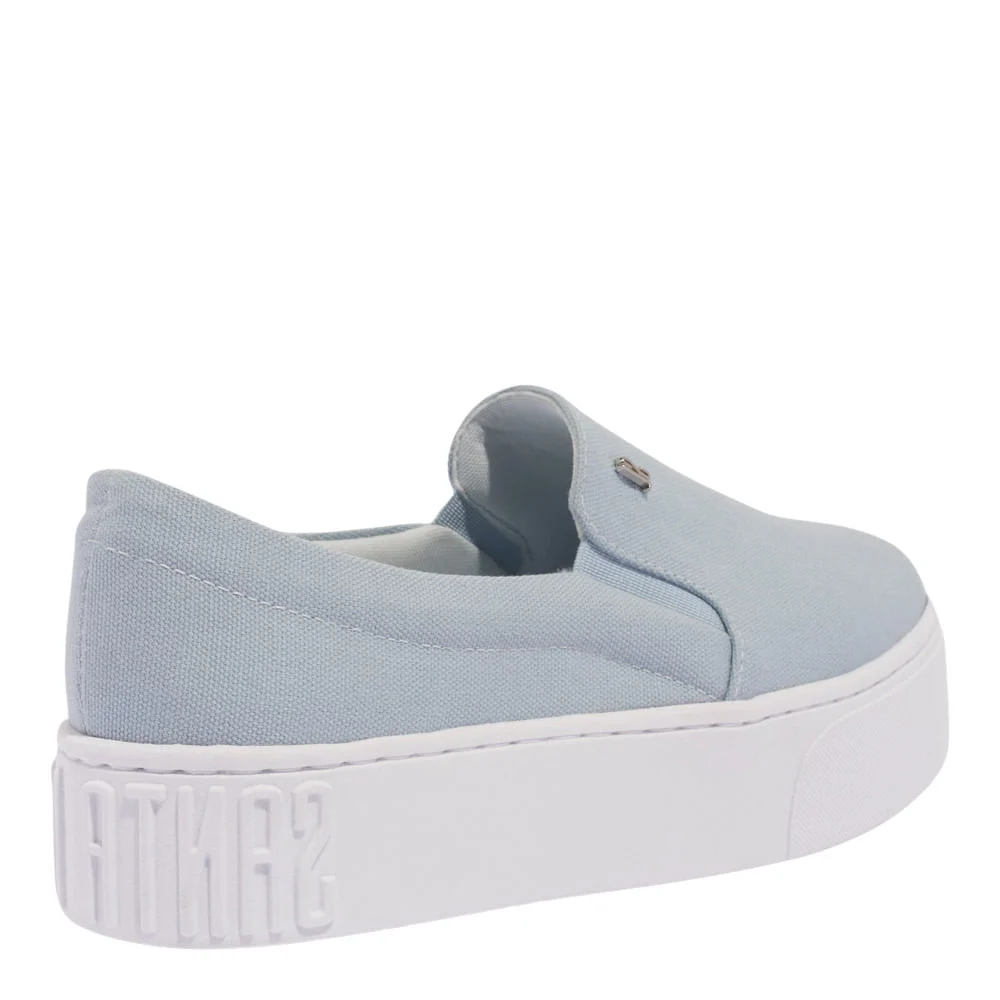 Tênis Slip On Flatform Lona Deserto Azul - vista 4 de 5
