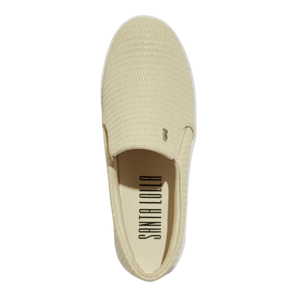Tênis Slip On Flatform Bege - vista 3 de 5