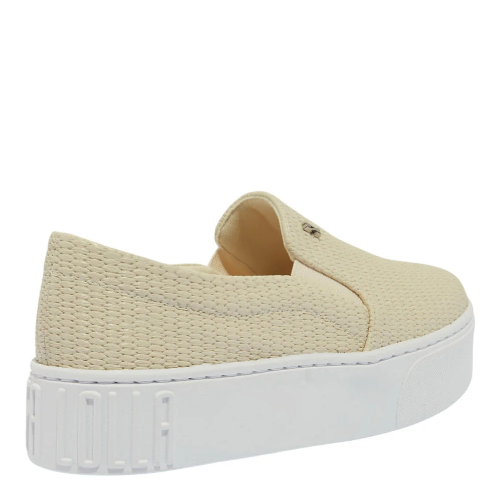 Tênis Slip On Flatform Bege - vista 4 de 5