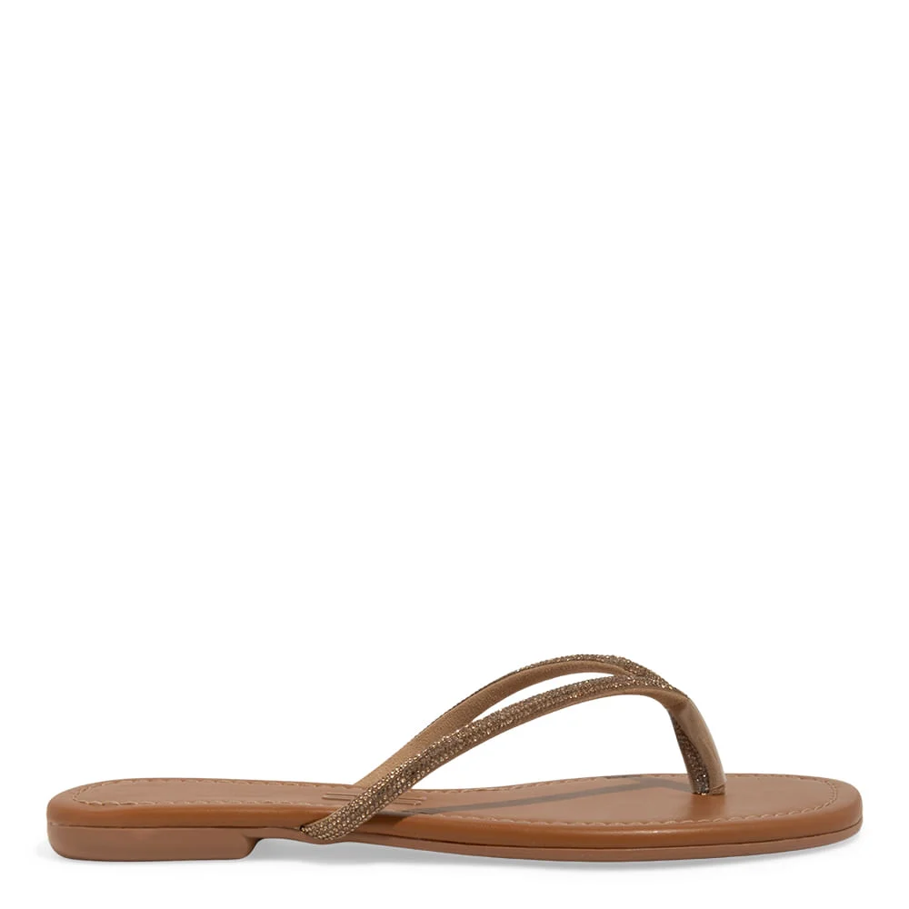 Rasteira Slim Napa Soft Bege Ambar Brilho - vista 1 de 4