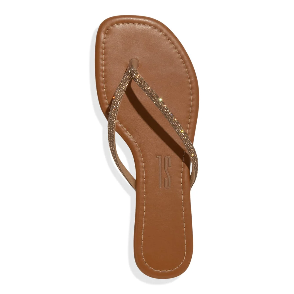 Rasteira Slim Napa Soft Bege Ambar Brilho - vista 4 de 4