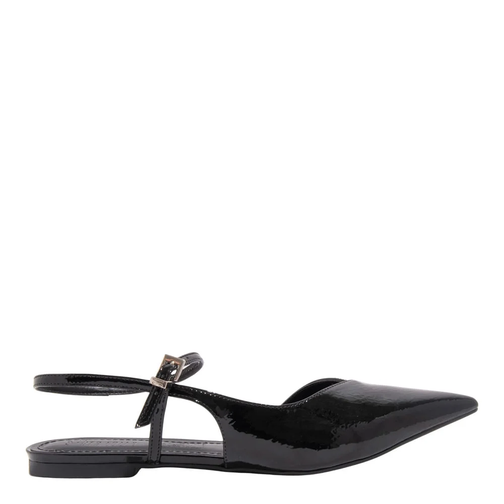 Sapatilha Bico Fino Preto Verniz Glossy - vista 1 de 4