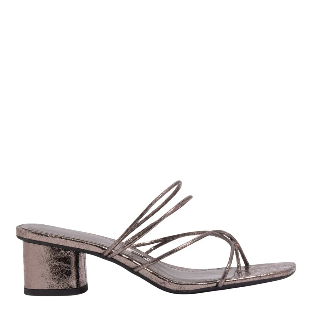Mule Crinkle Galaxy Cinza Grafite Salto Grosso - vista 1 de 3