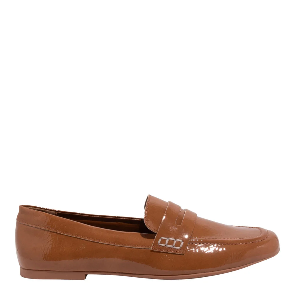 Mocassim Verniz Show Caramelo Bico Quadrado - vista 1 de 4