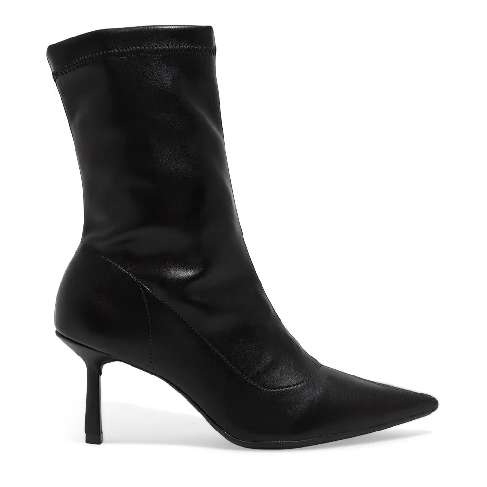 Bota Cano Médio Napa Stretch Preto - vista 1 de 3