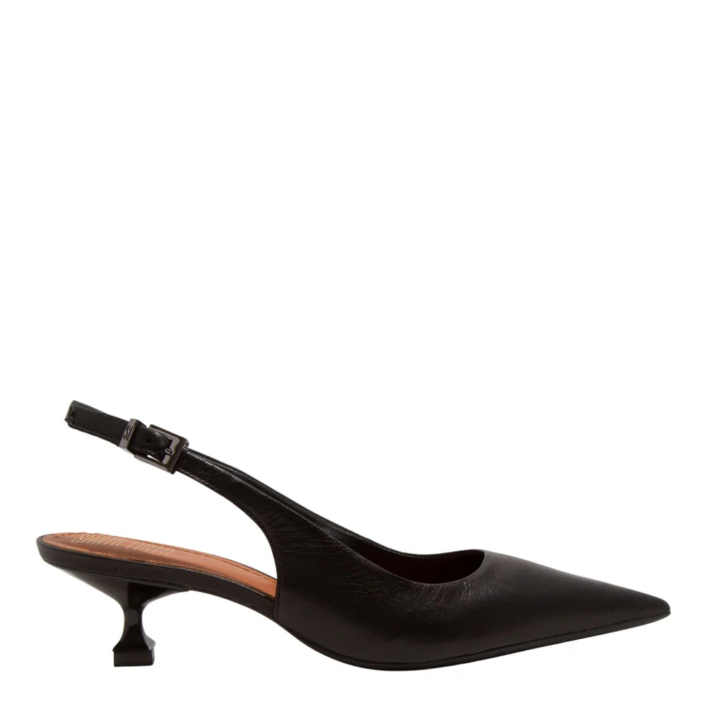 Scarpin Couro Pelica Soft Preto - vista 1 de 3