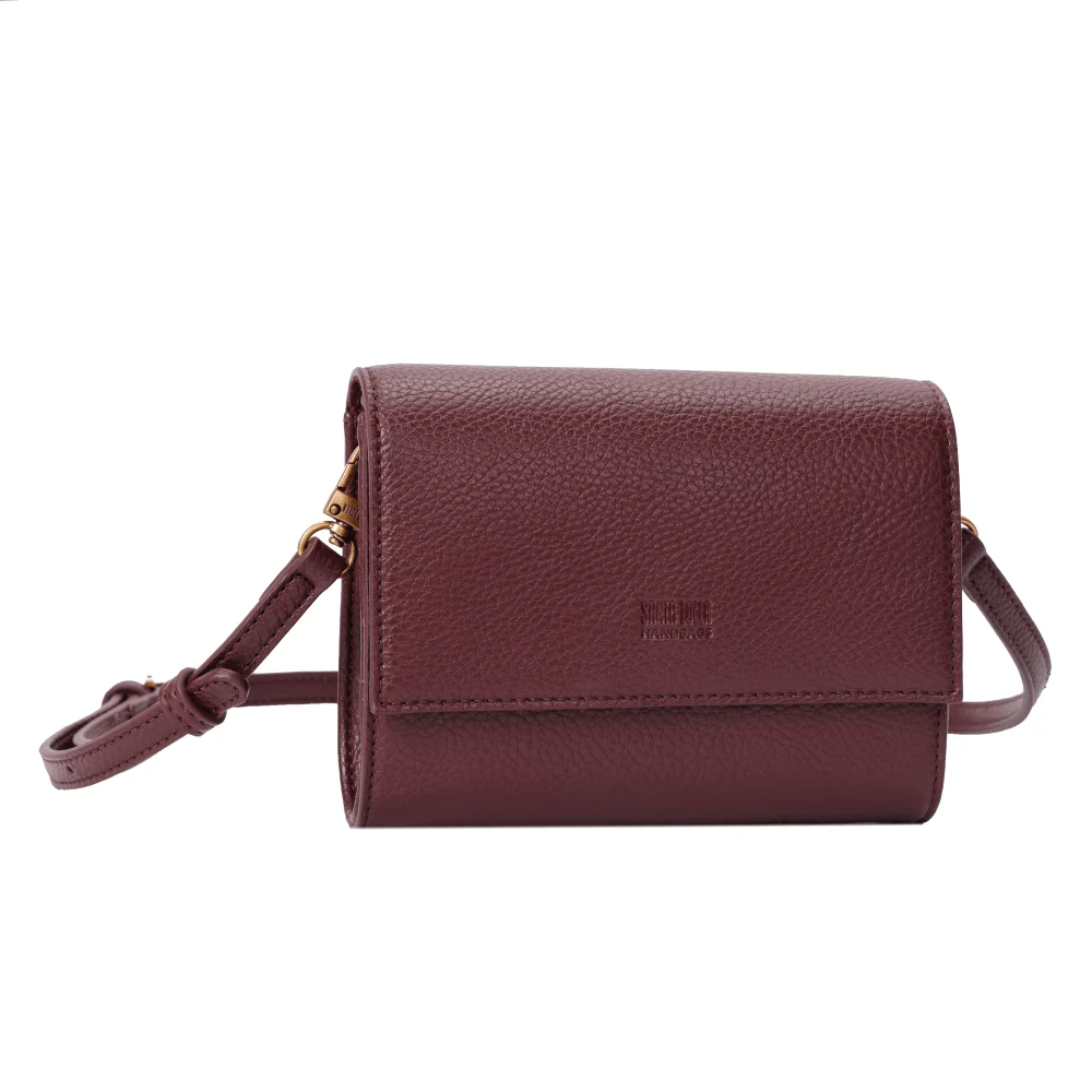 Bolsa Carteira Floater Vermelho Merlot Alça Transversal - vista 2 de 7