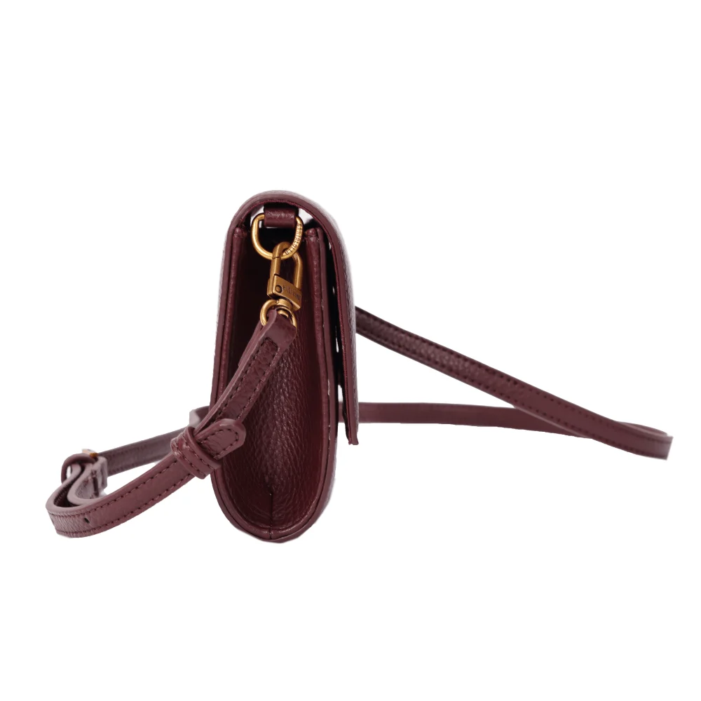 Bolsa Carteira Floater Vermelho Merlot Alça Transversal - vista 4 de 7