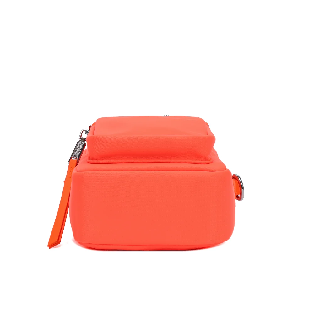 Bolsa Nylon Laranja Neon Alça Transversal - vista 4 de 5
