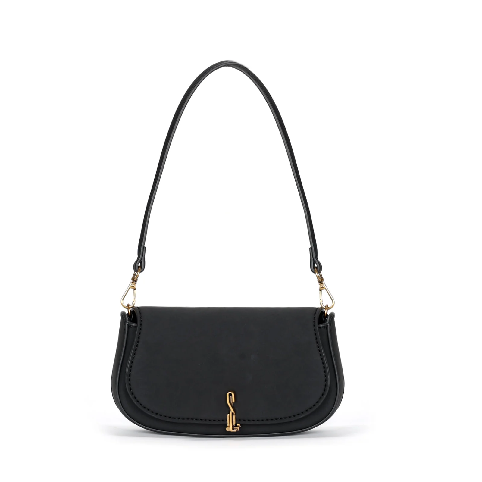 Bolsa Baguete Camurça Preto Alça De Ombro - vista 1 de 4