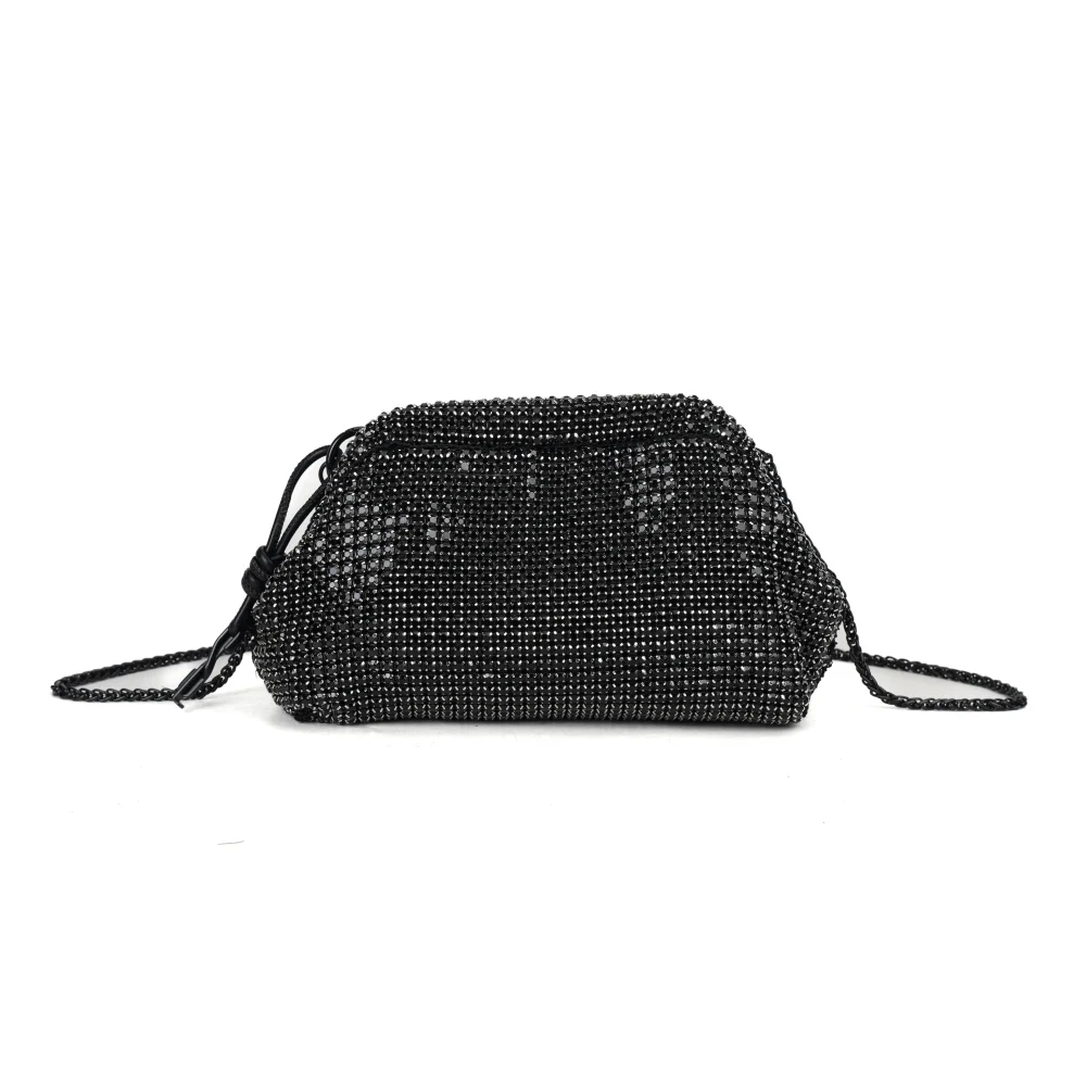 Bolsa Pouch Cristal Preta Alça Transversal - vista 1 de 7