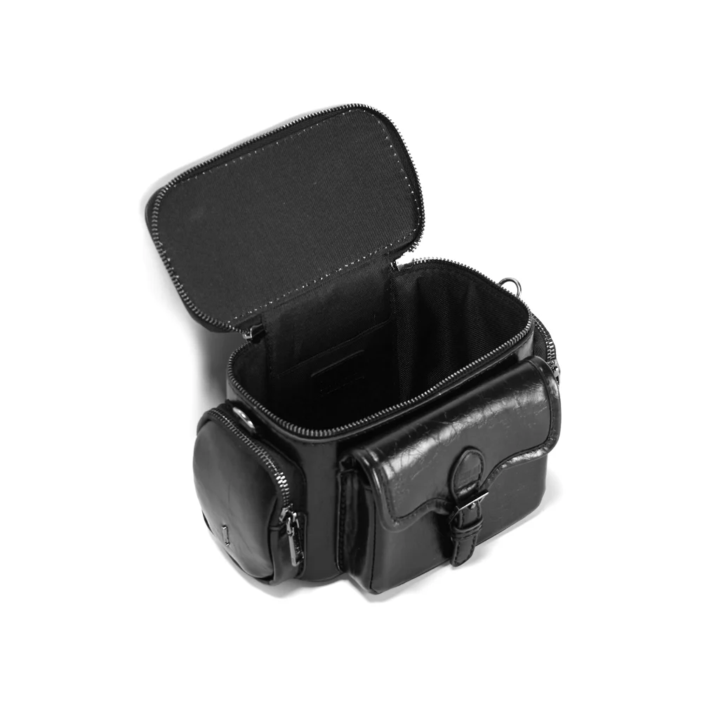 Bolsa Rústica Preta Alça De Ombro - vista 3 de 3