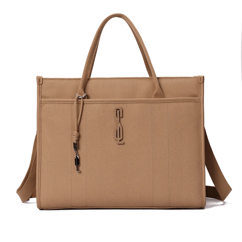 Bolsa Shopper Canvas Bege Duas Alças - vista 1 de 7