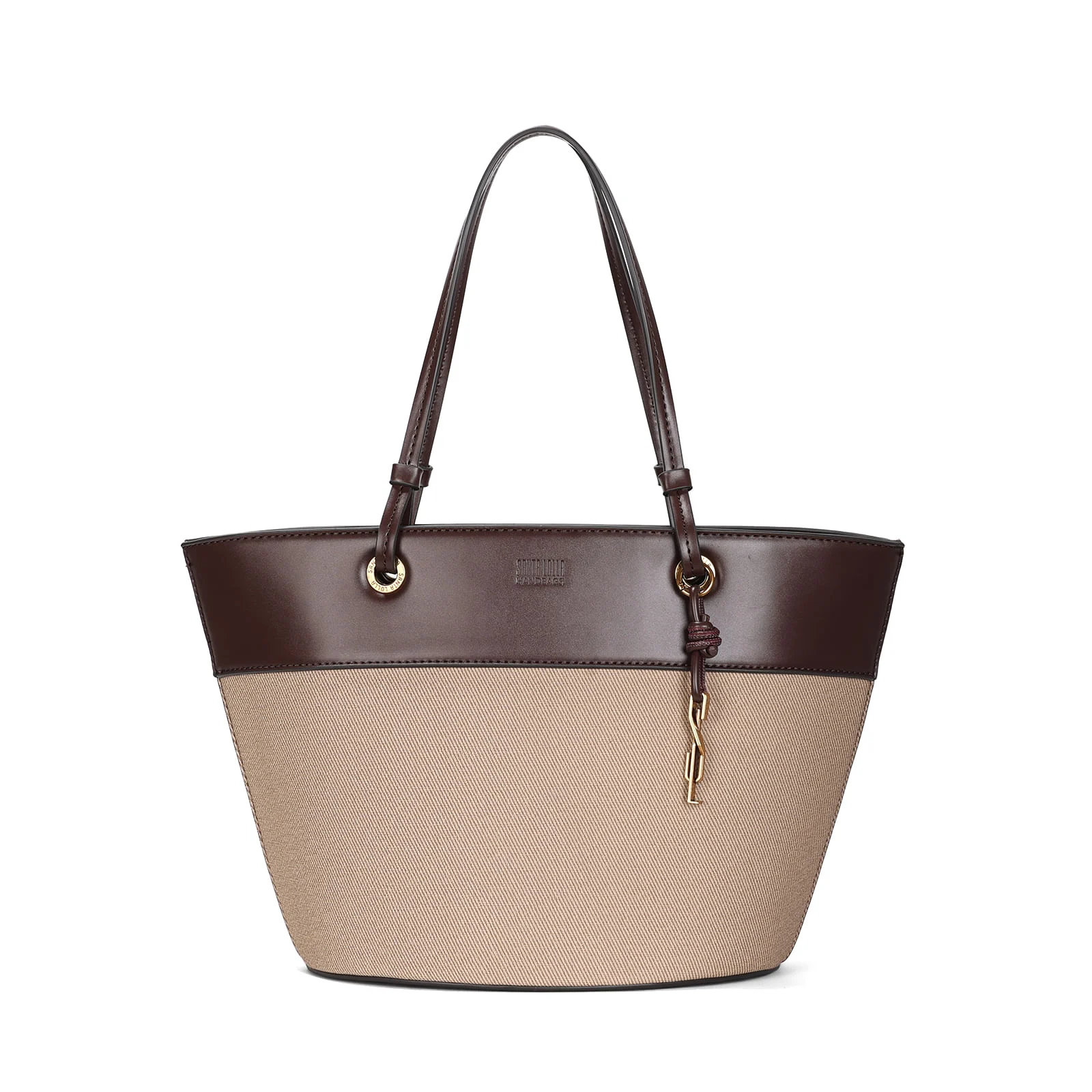 Bolsa Grande Canvas Marrom Alça De Ombro - vista 1 de 3