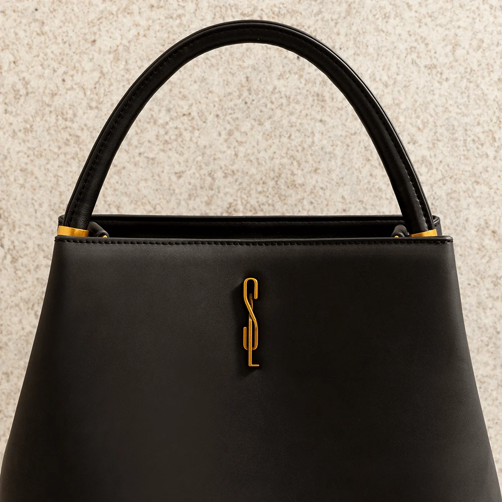 Bolsa Tote Camurça Preta Duas Alças - vista 1 de 9