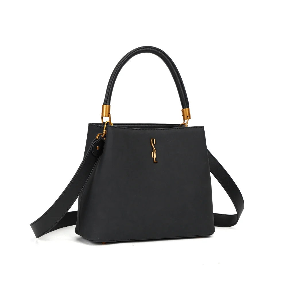 Bolsa Tote Camurça Preta Duas Alças - vista 3 de 9