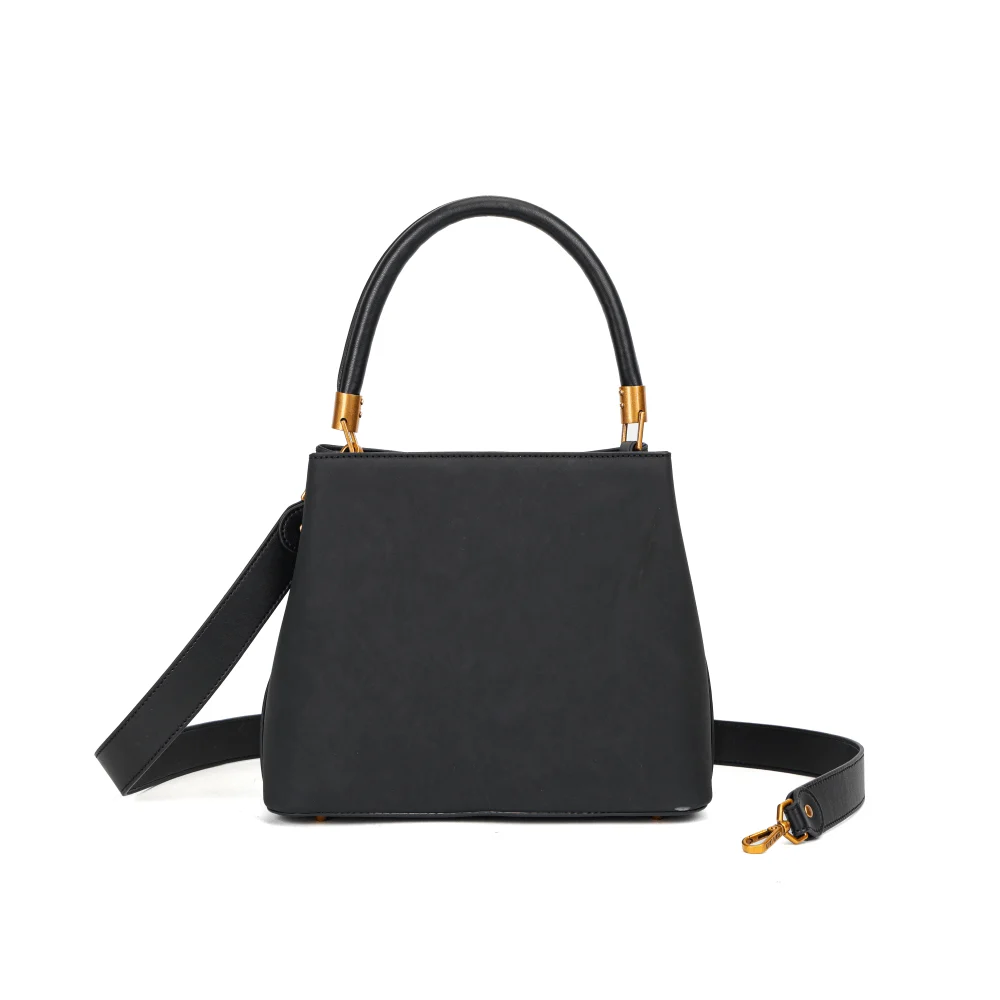 Bolsa Tote Camurça Preta Duas Alças - vista 7 de 9