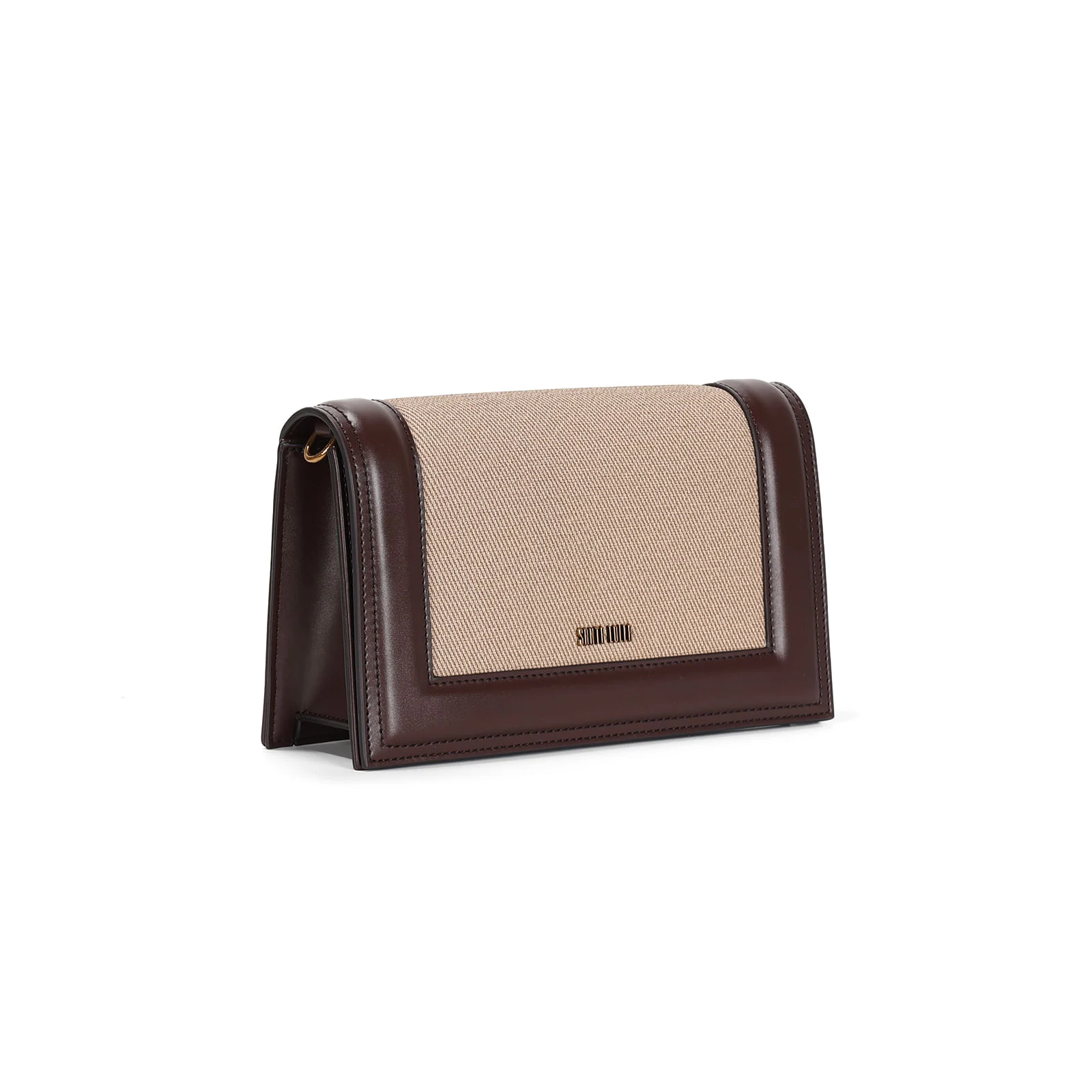 Bolsa Pequena Canvas Marrom Alça Transversal - vista 2 de 3