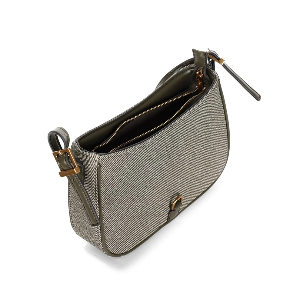 Bolsa Canvas Verde Alça De Ombro - vista 3 de 3