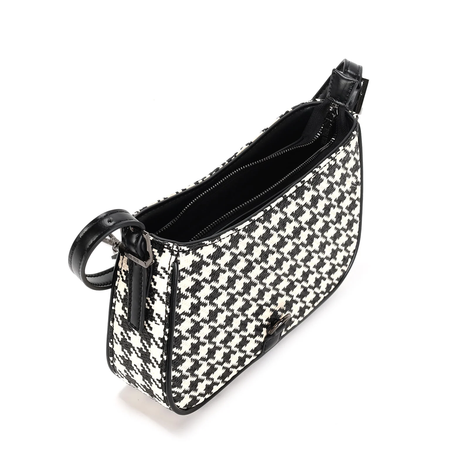 Bolsa Tramado Preta Alça De Ombro - vista 6 de 6