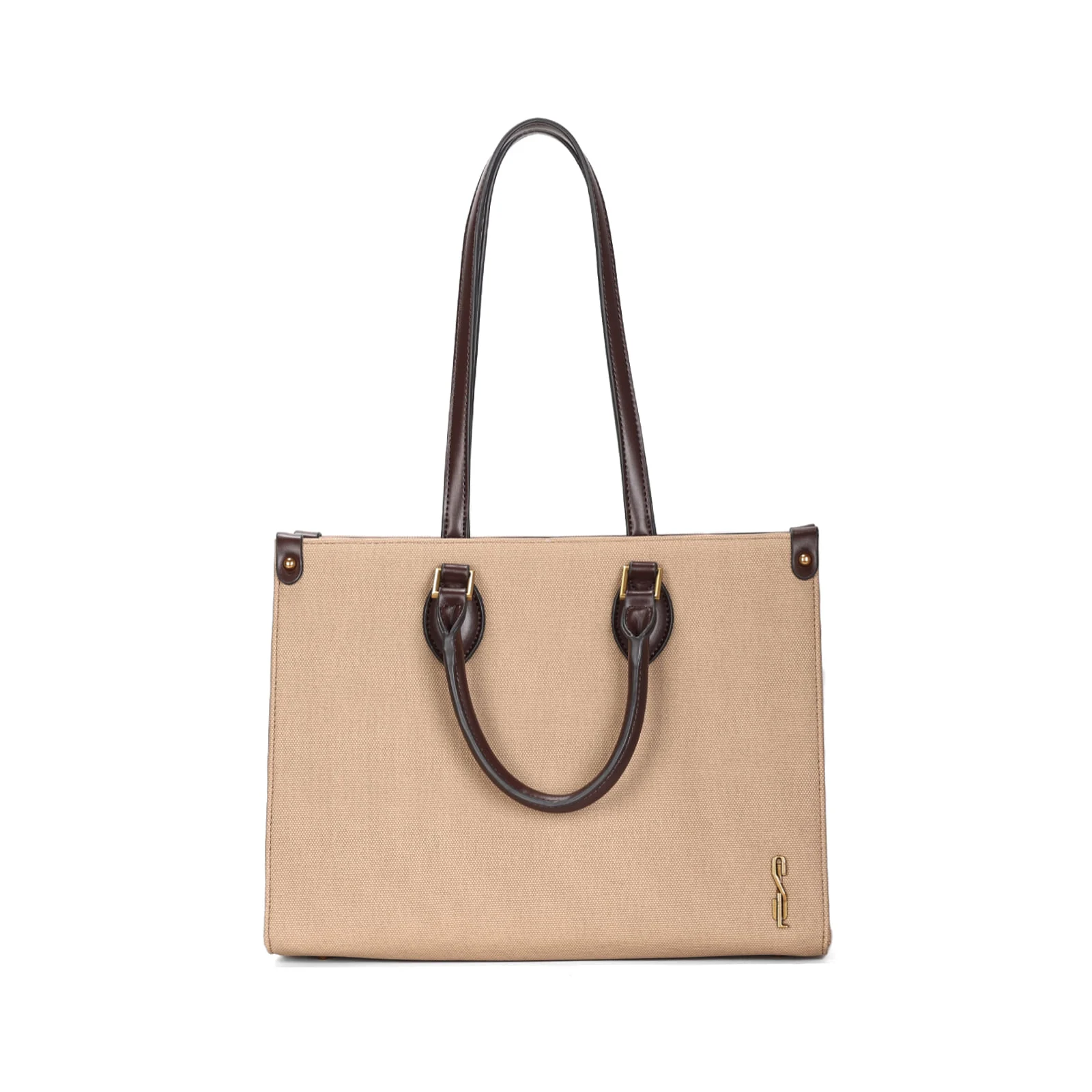 Bolsa Tote Canvas Bege Duas Alças - vista 1 de 3