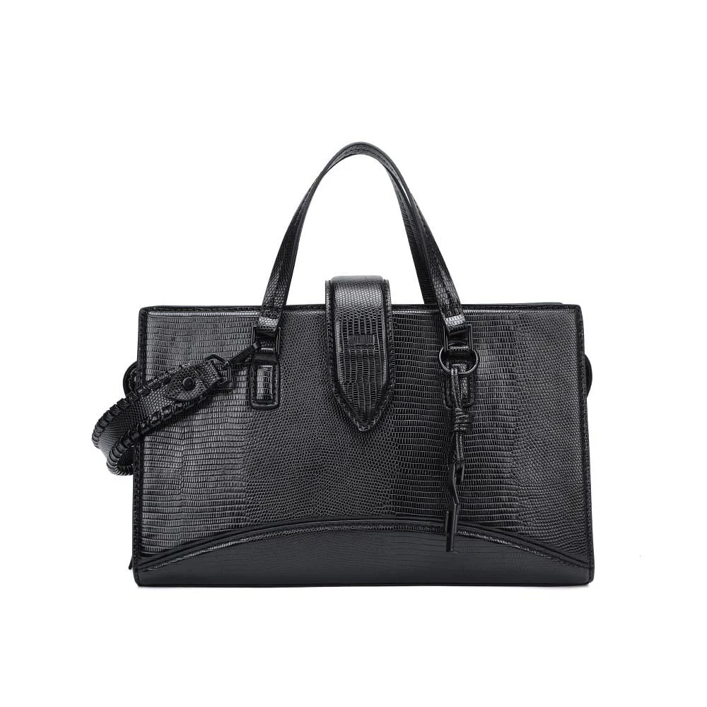 Bolsa Lizard Preta Duas Alças - vista 1 de 5