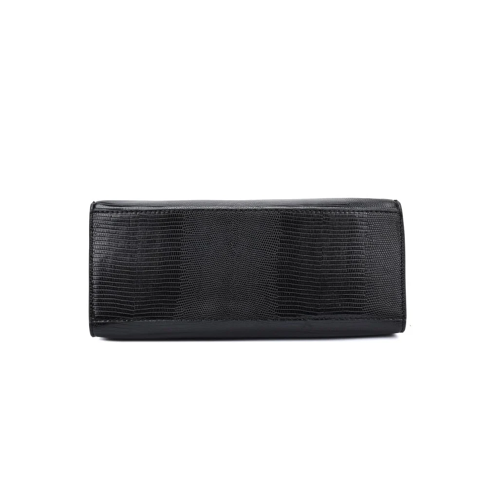 Bolsa Lizard Preta Duas Alças - vista 4 de 5