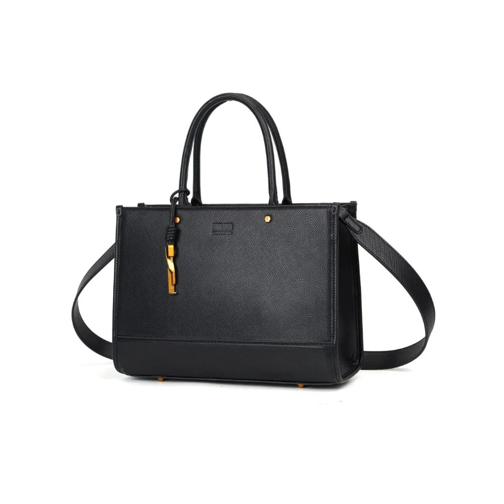 Bolsa Tote Risco Preta Duas Alças - vista 3 de 5