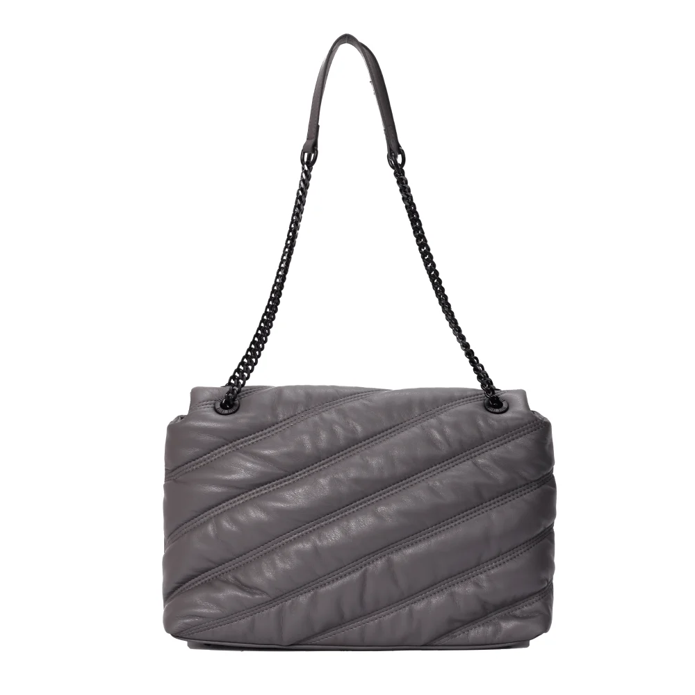 Bolsa Envelope Soft Cinza Alça De Ombro - vista 5 de 5